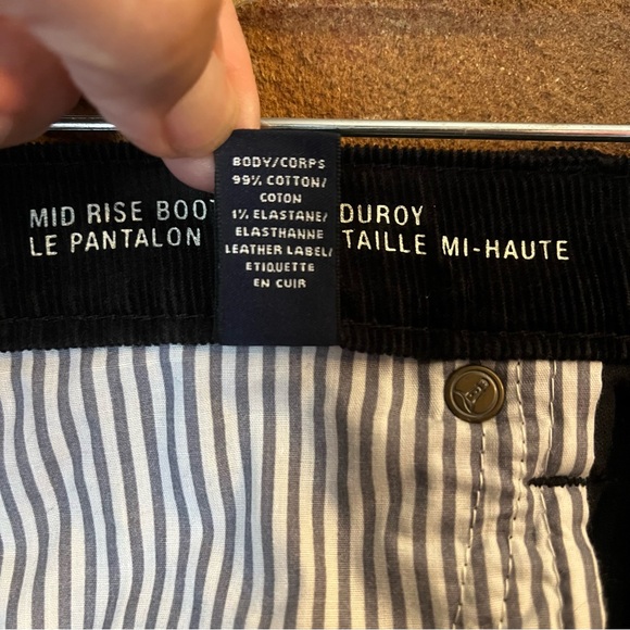 Lands' End Mid-rise Black Corduroy Boot Cut Pants Women 8 - Picture 9 of 11